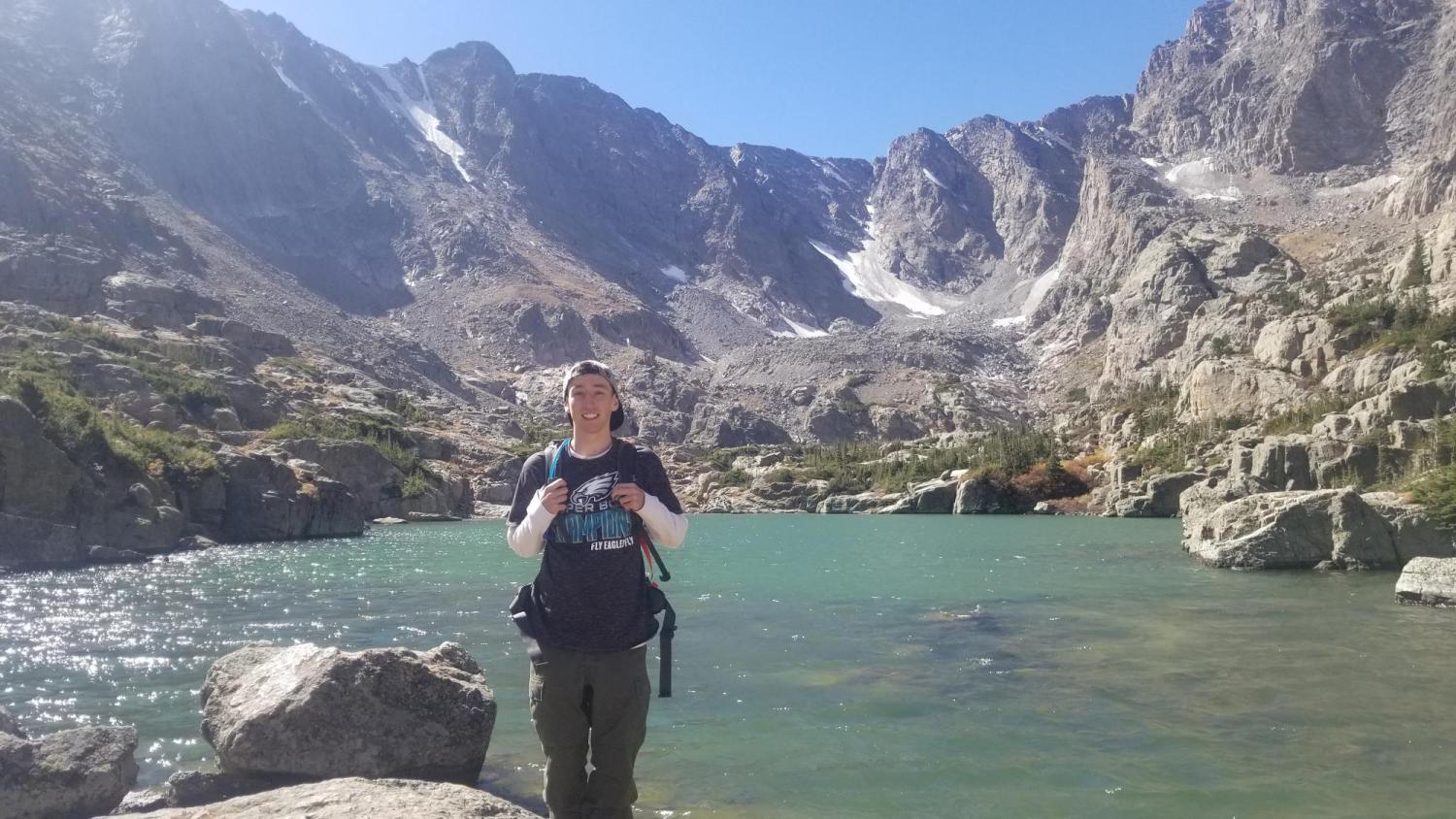 Sean on a hike