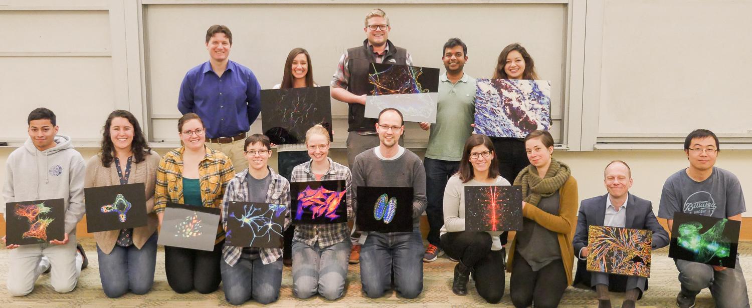 The contestants pose with their entries