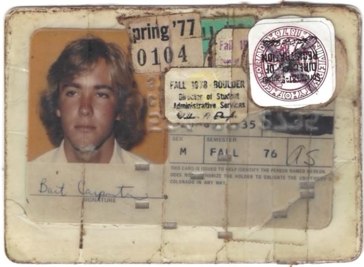 Bart Carpenter's 1977 CU Boulder ID