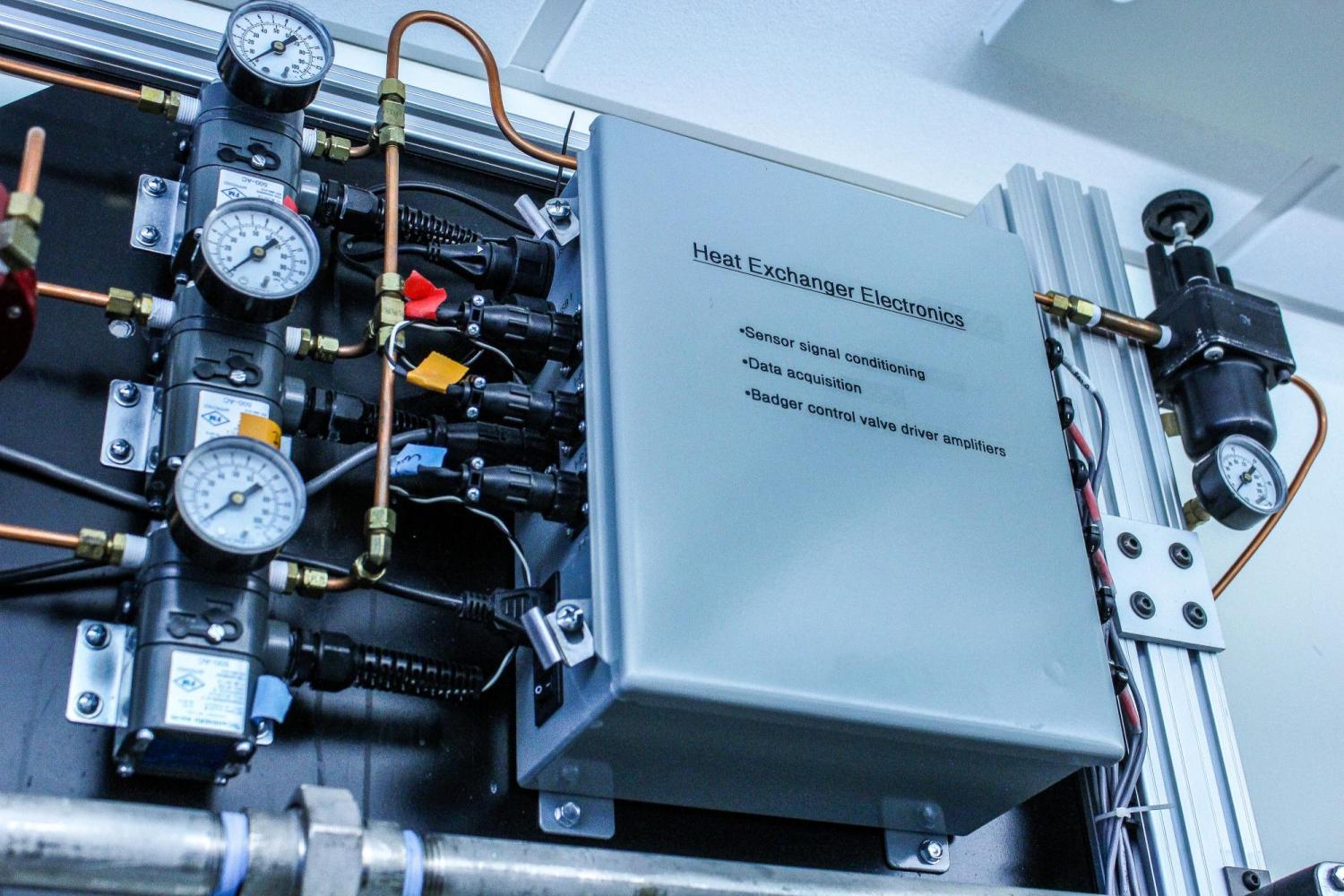 A closed heat exchanger case.