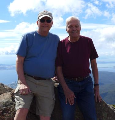 Dave Clough (left) Tasmania with co-author Steve Chapra