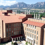 Jennie Smoly Caruthers Biotechnology Building shot from the air