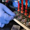 Testing of Li-ion batteries coin cell cathode materials for self-discharge durability.