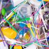 single use plastics including straws, cup lids, utensils and more