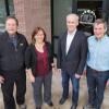 Professor Alan Weimer, CU Boulder alum Karen Buechler, CU Boulder alum Mike Masterson and Professor Steve George are at ALD NanoSolutions in Broomfield, Colorado.