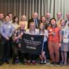 Alumni gather for a photo