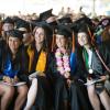 Students at graduation ceremony