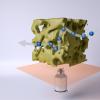 Single molecule/nanoparticle tracking microscopy is used to study transport in the liquid-filled void spaces of porous materials.