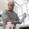 Timothy Whitehead working in his lab.