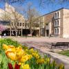CU Boulder engineering center in the spring.