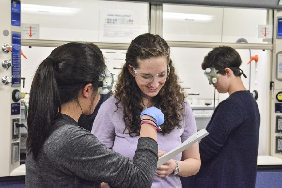 Organic TA with lab student