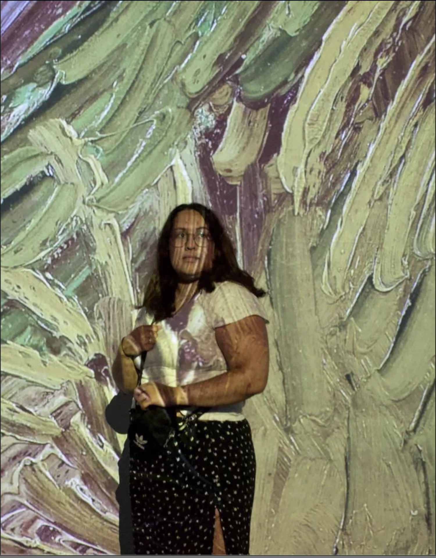 Gabby Mejia with projection