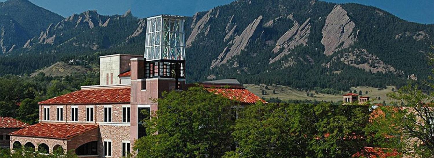 Cinema Studies building with Flatirons
