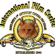 A logo like MGM, but with a house cat instead of a lion