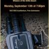 Up close picture of a super 8 camera lying in the grass, information stating "Student Award Showcase"