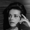 a woman, black and white