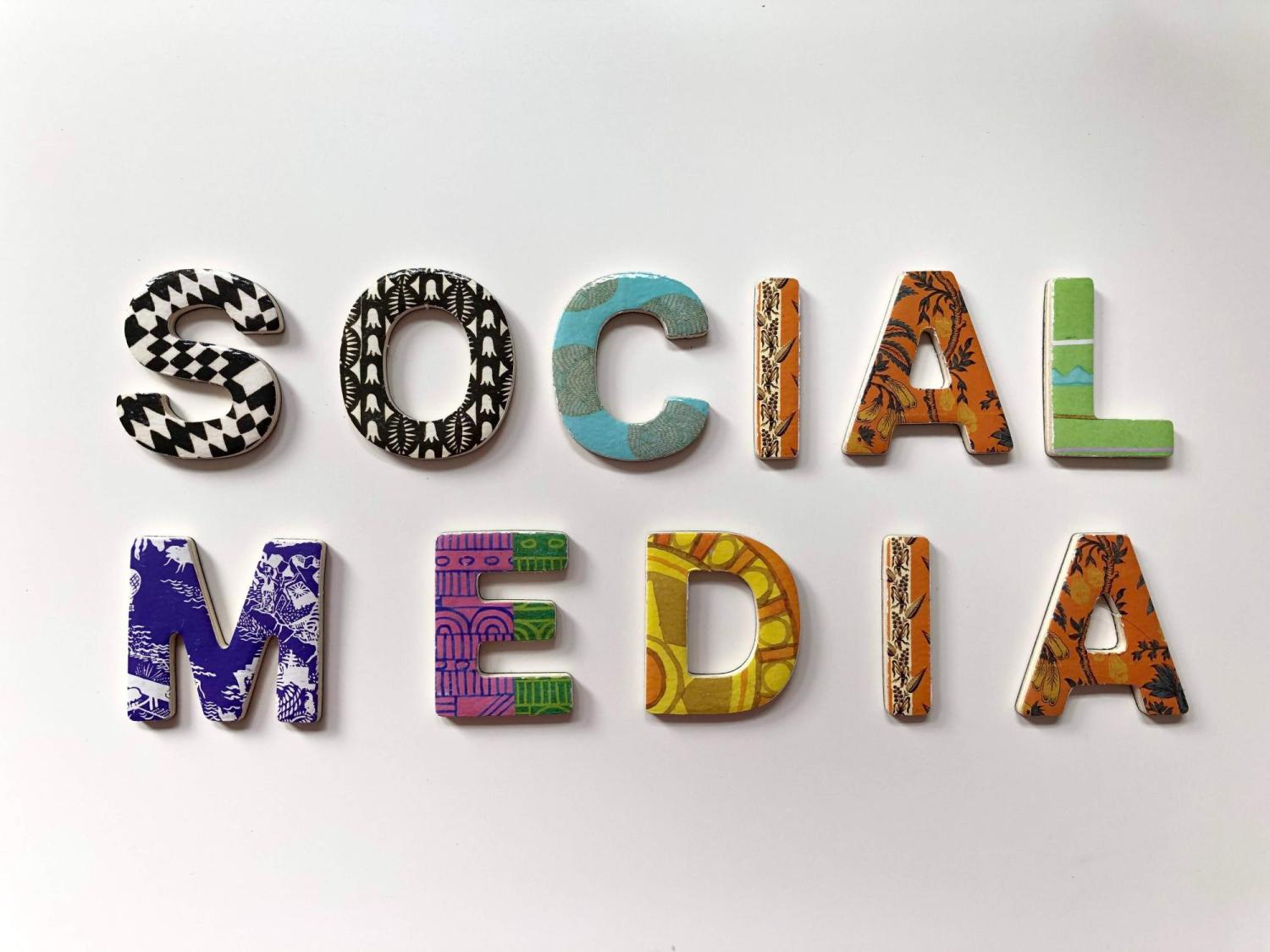 Image of the words social media