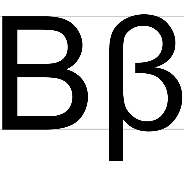 greek letter beta, Miguel a secas, CC0, via Wikimedia Commons