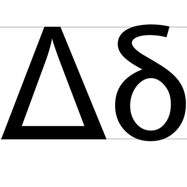 greek letter delta, Miguel a secas, CC0, via Wikimedia Commons