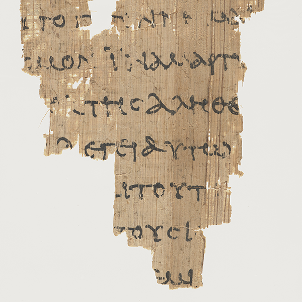 scrap of greek papyrus, RylandsImaging, CC BY-SA 4.0 <https://creativecommons.org/licenses/by-sa/4.0>, via Wikimedia Commons