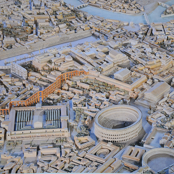 model of imperial rome, Carole Raddato from FRANKFURT, Germany, CC BY-SA 2.0 <https://creativecommons.org/licenses/by-sa/2.0>, via Wikimedia Commons
