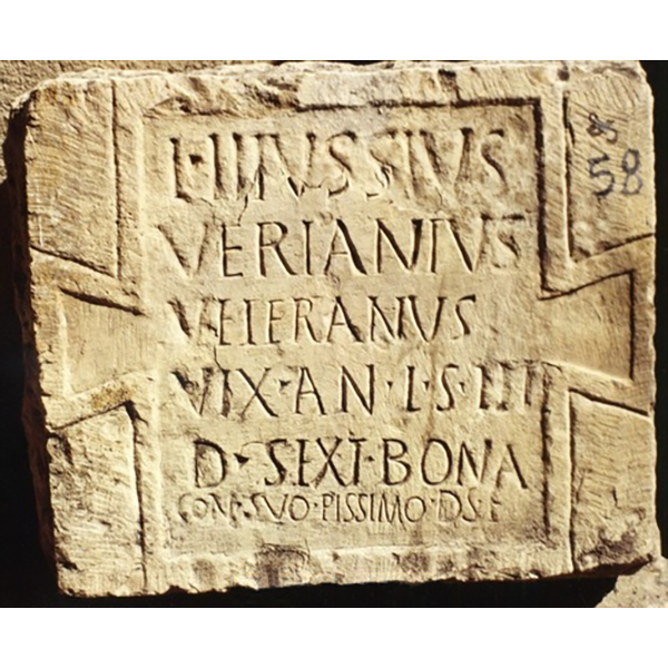 roman inscriptionin tebessa algeria, EAGLE, CC BY-SA 3.0 <https://creativecommons.org/licenses/by-sa/3.0>, via Wikimedia Commons
