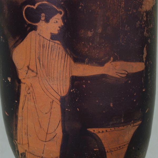 woman with wool basket