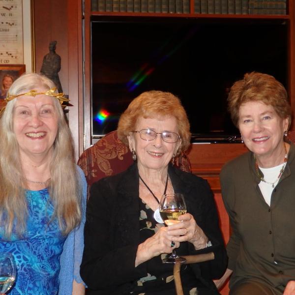 Shirley Carnahan, Joy King and Barbara Hill at SH's retirement party