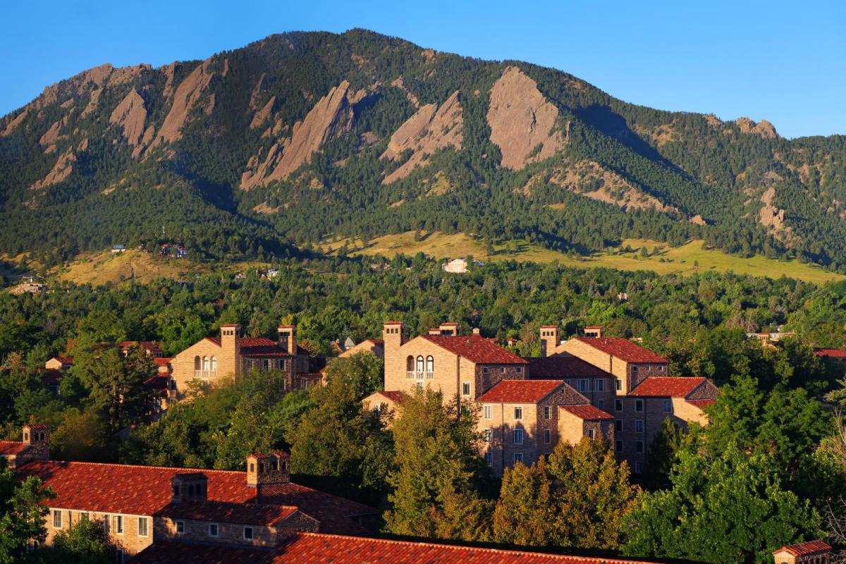 CU and Flatirons in the background