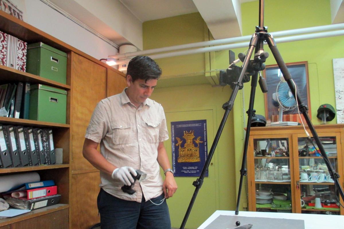 Dimitri working in the National Archaeological Museum, 2013