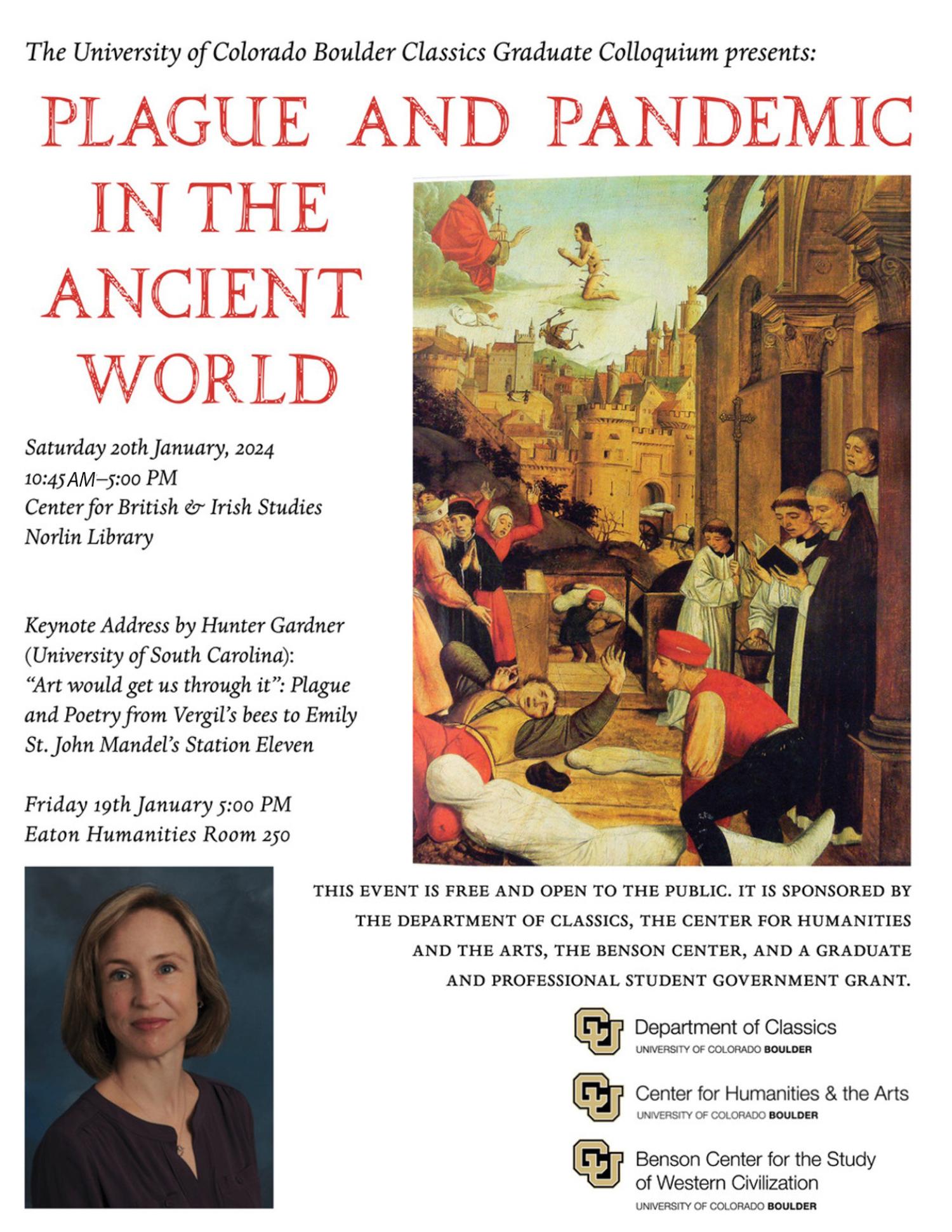 Classics graduate colloquium flyer for Spring 2024 event