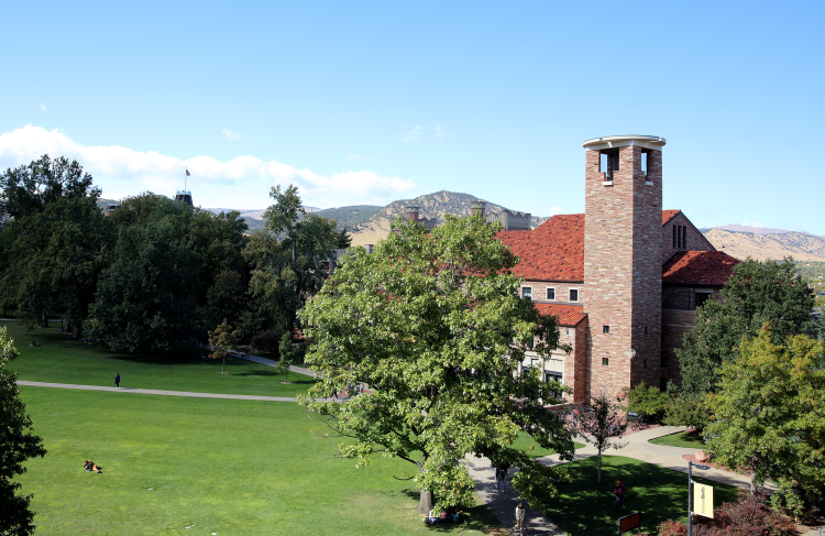 Eaton Humanities building from Norlin library