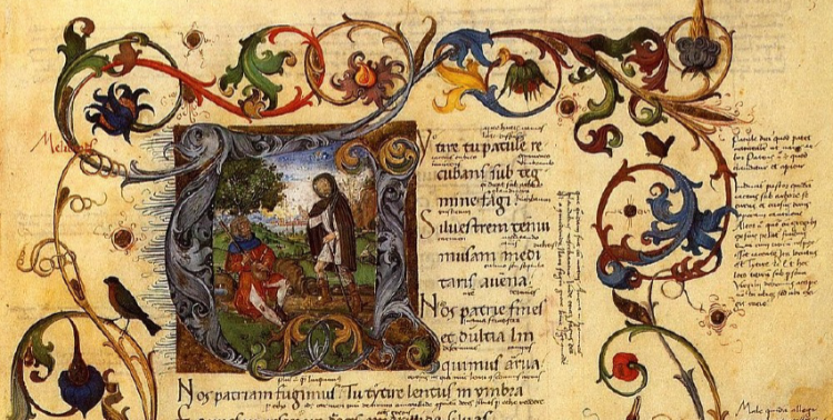 picture of old hand painted book with bright colors