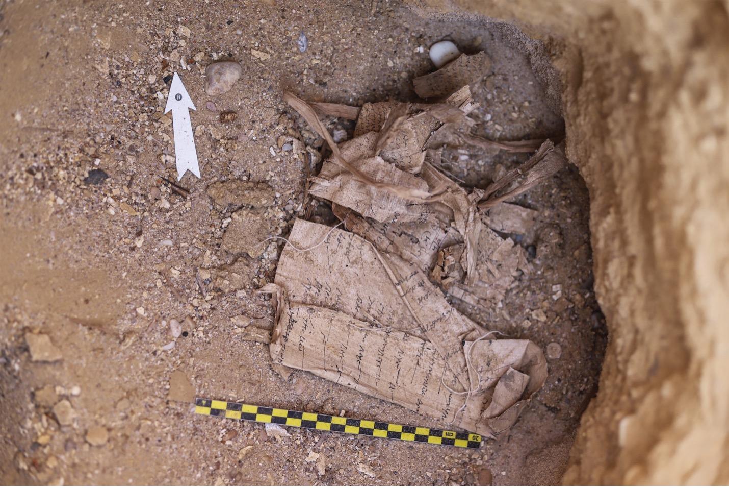 Image of the grave where papyrus was discovered