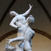 Statue of "Rape of the Sabine Women" by Giambologna, 1583