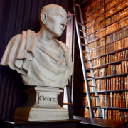 bust of cicero at a library, Sonse, CC BY 2.0 <https://creativecommons.org/licenses/by/2.0>, via Wikimedia Commons