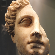 broken bust of a greek goddess, See page for author, CC BY-SA 4.0 <https://creativecommons.org/licenses/by-sa/4.0>, via Wikimedia Commons