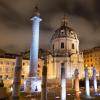 column of Trajan at night