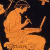 Douris Man with wax tablet 