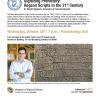 CU Museum of Natural History presents: AIA Lecture Series flyer with photo of professor and Linear B Tablet