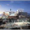 Painting of the Reconstruction Of The Acropolis AndAreopagus In Athens by Leo Von Klenze