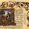 picture of old hand painted book with bright colors