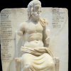 A marble statuette of Euripides