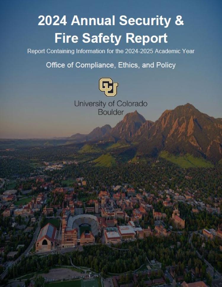Cover page of 2024 annual security and fire safety report