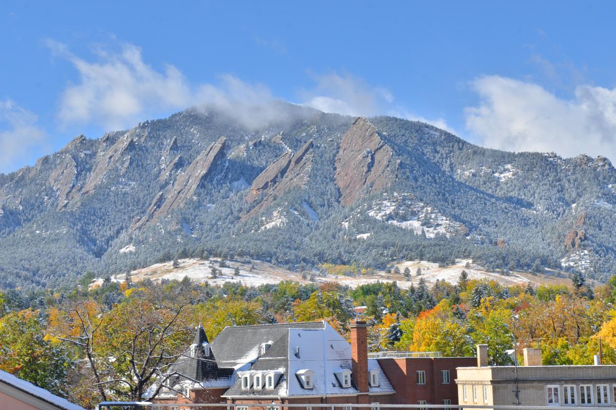 Flatirons with snow