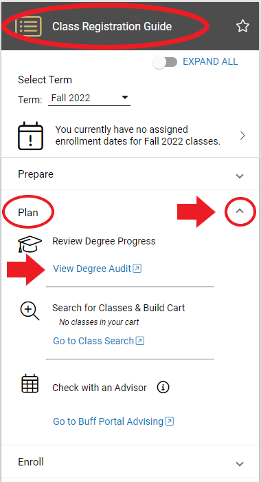 Screenshot to finding your audit