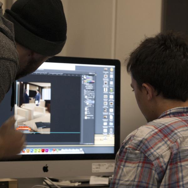 students working