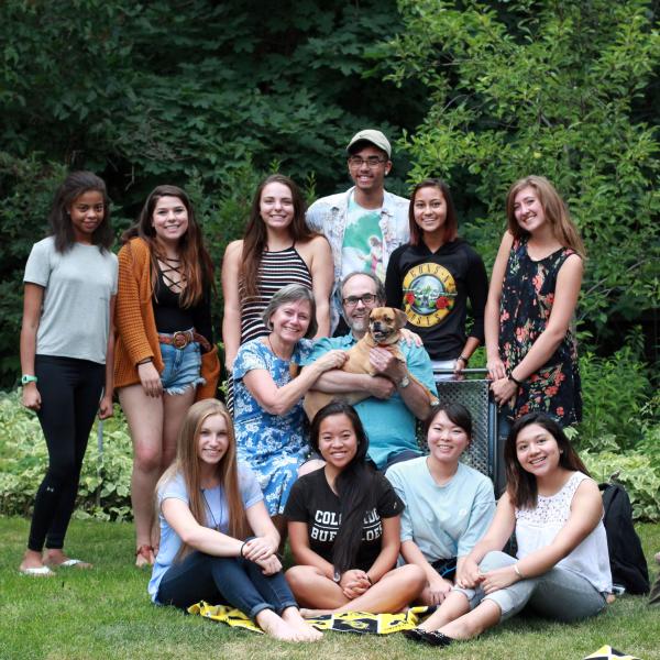 The students ended the second day with a barbecue at journalism professor Paul Voakes' house.