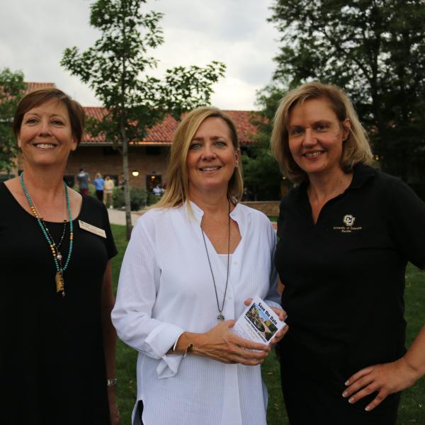 (Left to right) CommRAP Interim Director Mindy Cheval, CMCI Dean Lori Bergen and Asst. Dean of Communications and Engagement Malinda Miller were all on hand to oversee the move-in.