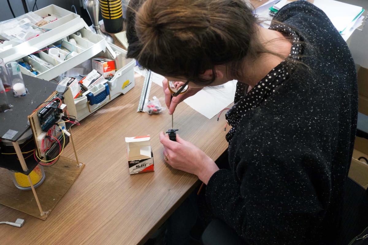 Woman working with tools